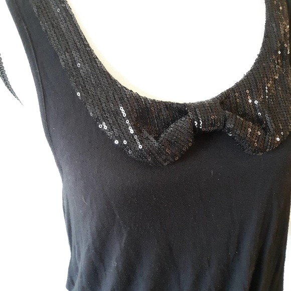 About A Girl Tops - Sequin Bow Blouse